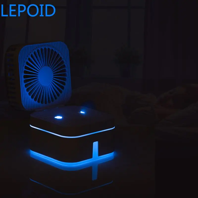 Lepoid, новинка, USB вентилятор, охлаждающий, мини вентилятор, портативный, светодиодный, перезаряжаемый, вентиляторы для офиса, охлаждающий туман, машина для дома