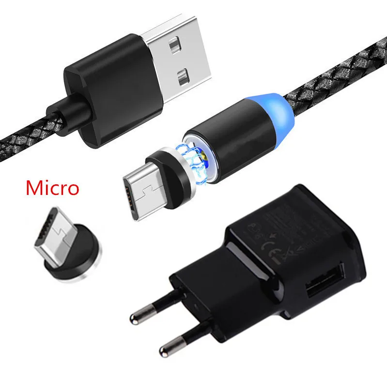 Магнитный зарядный кабель Micro usb для Samsung Galaxy S5 S6 A11 A10 Huawei Honor 6A Xiaomi Redmi 7A usb-зарядное