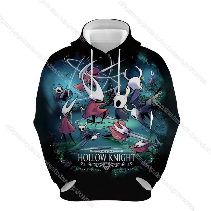 Men Hollow Knight 3D Print Hoodies Male Cartoon Anime Sweatshirts Sudadera Streetwear Tops Spring Autumn Unisex Pullovers Casual