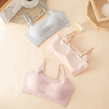

Seamless Thin Underwear Elastic Gathering Bralette Push Up Bra Summer Anti-light Korean Style Wild Bra Tube Top Sexy No Rims Bra