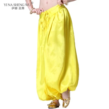 

Belly Dance Costume Tribal Harem Pants Bellydance Indian Pants Egyptian Long Pants For Women Loose Trousers Satin 11 Colors