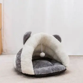 

washable pet bed Pet Cave, Cat Bed and Cave, Small Dog Bed, 2-in-1 foldable