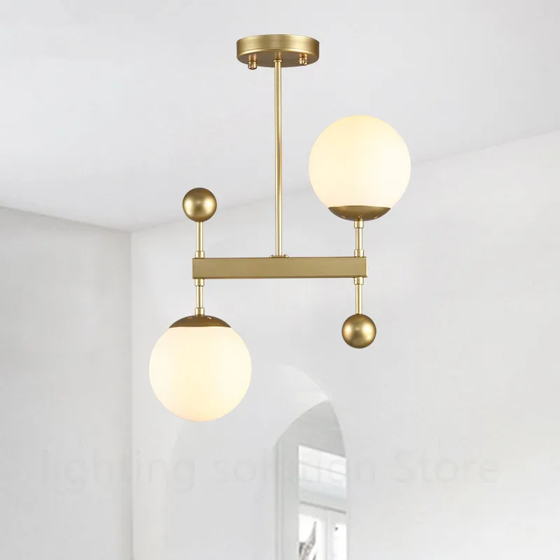 

Modern Glass Pendant Lights Nordic Iron Hanging Lamp Minimalist Metal Indoor Suspension luminaire E27 Restaurant Bar Lanterns