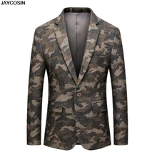 KLV, мужской повседневный винтажный костюм с отложным воротником и длинным рукавом, с цветочным принтом, мужской пиджак, chaqueta, официальный hombre 9916