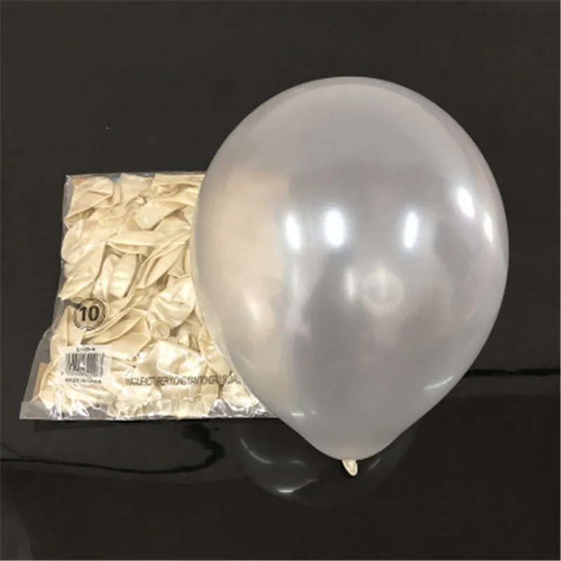 10 шт./лот воздушные шары для праздника 10 дюймов 1,5g вечерние шары из латекса белые праздничные надувные шары вечерние Свадебная вечеринка рождественские украшения - Цвет: 10Pcs White
