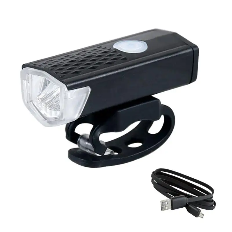Super Bright LED Mountain Bike Light Set Waterproof Front Lamp + Taillight USB Charging Bicycle Red Safety Warning Light