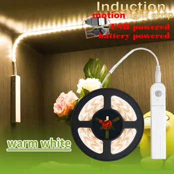 

Motion Sensor LED Strip Light Waterproof Kitchen Cabinet Light Kuchenleuchte Unterschrank Sensor Refrigerator Bedroom Night Lamp