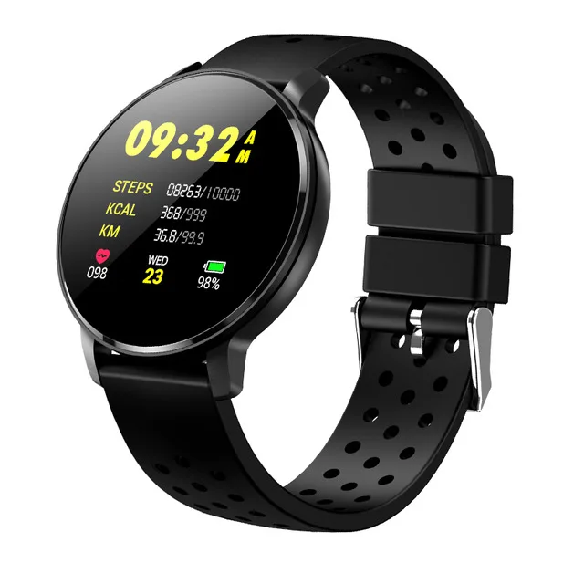 LIGE модные спортивные Смарт-часы для мужчин и женщин фитнес-трекер для мужчин монитор сердечного ритма функция кровяного давления умные часы для Iphone - Цвет: black F2