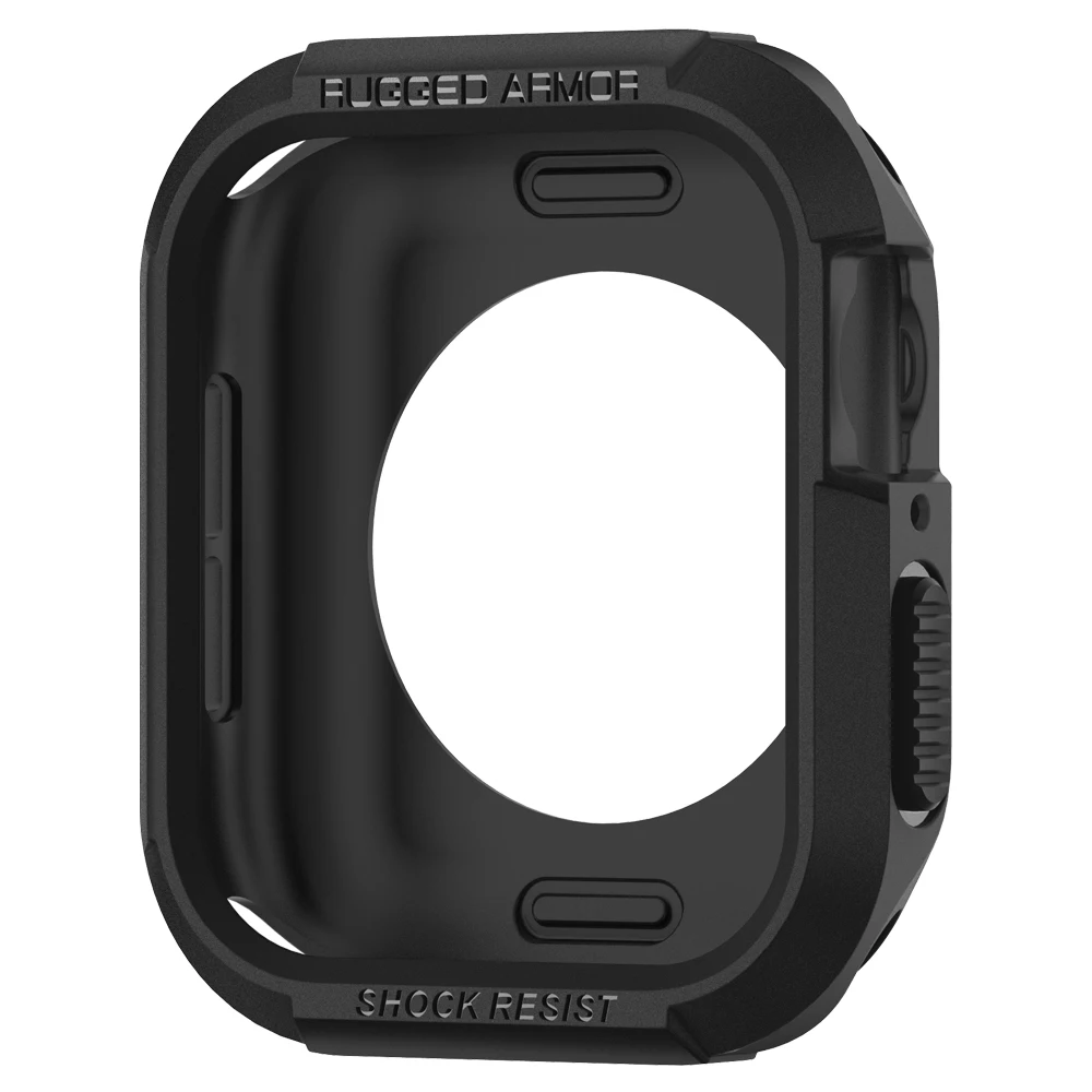 Spigen прочный защитный чехол для Apple Watch Series 5/4 Мягкий гибкий чехол из ТПУ матовый черный чехол s 44 мм 40 мм - Цвет: Black