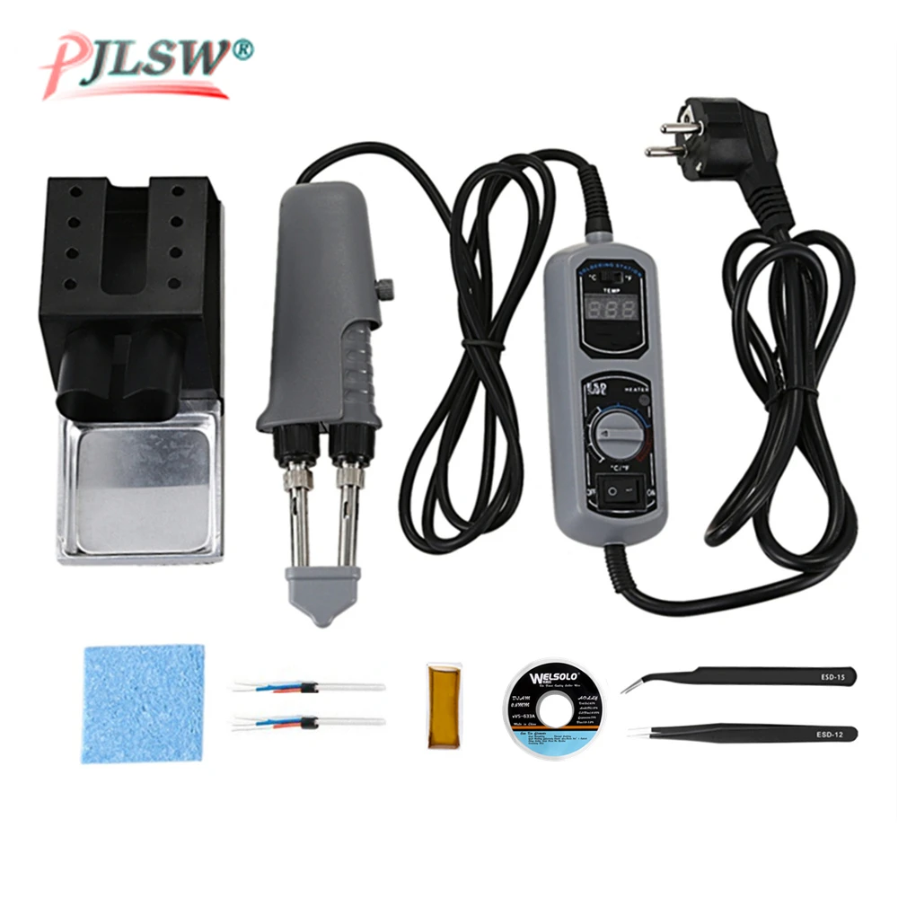 PJLSW 110 V/220 V EU/US PLUG 938D портативный Пинцет Мини паяльная станция горячий Пинцет для ремонта BGA SMD