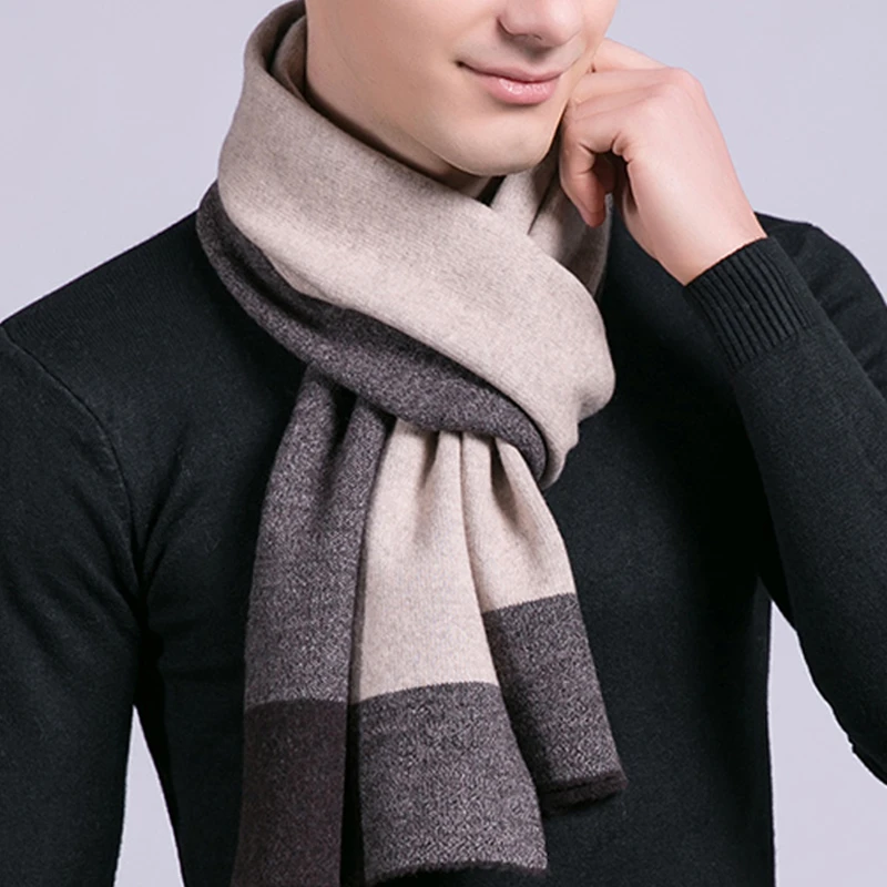 男性用カシミヤウールスカーフ 高級ブランドのカシミヤウールスカーフ ショールとラップ クラシック 特大 チェック 冬 メンズ スカーフ Aliexpress