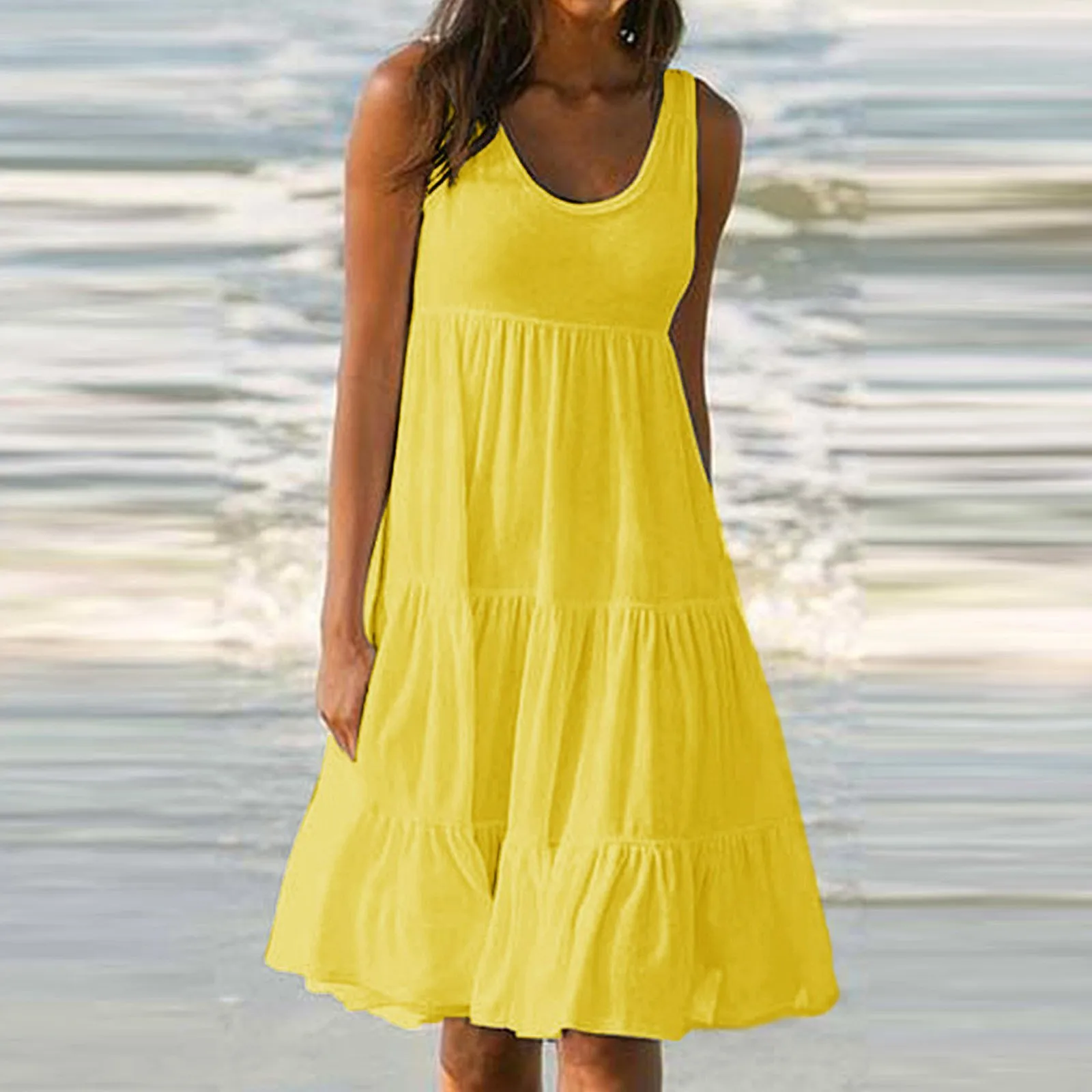 Nssd Solid Colors Summer Dresses For Ladies Women's Summer Sleeveless