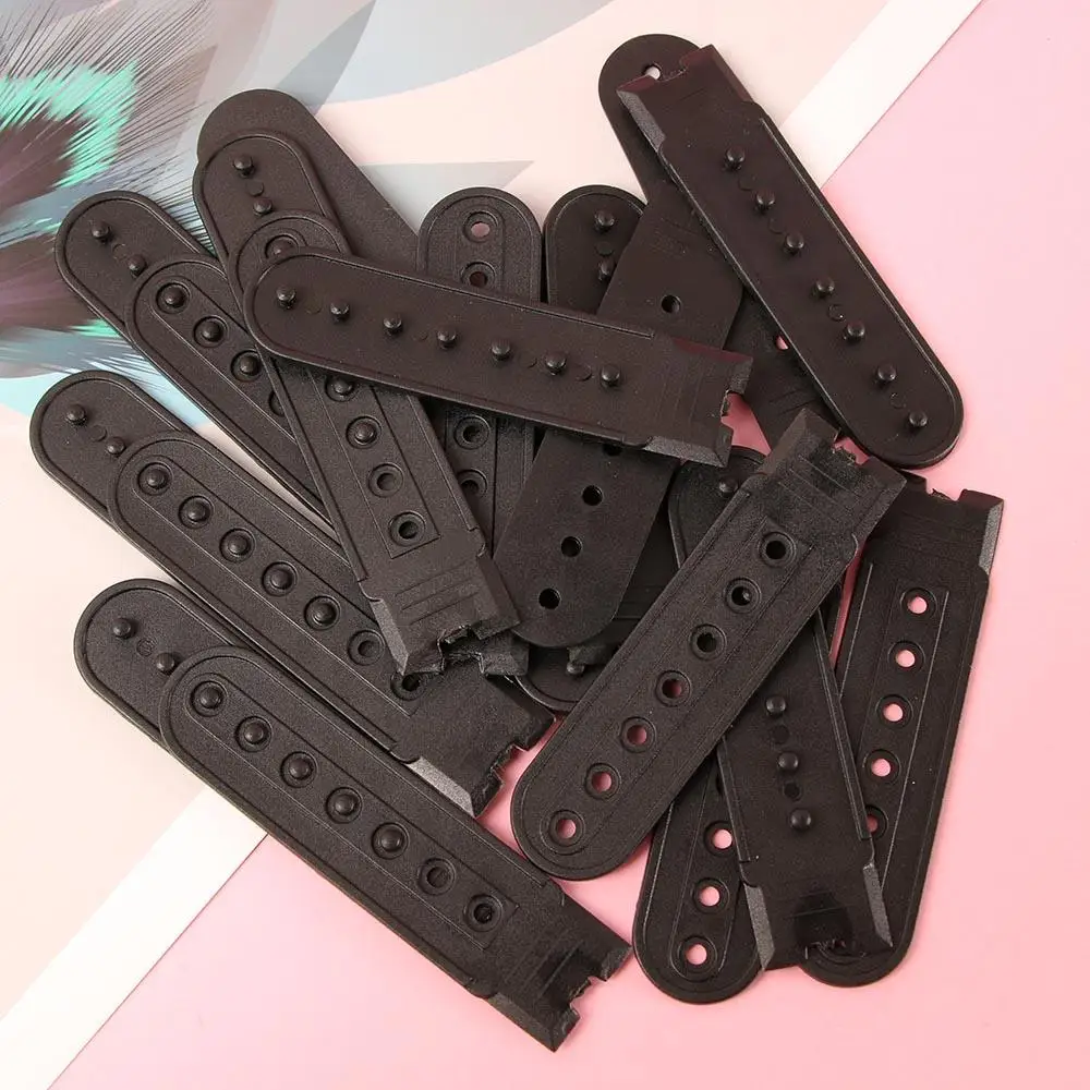 Baseball cap 10pcs snapback strap replacement with 7 holes colorful hat repair fastener buckle clip extender for baseball cap hat accessories