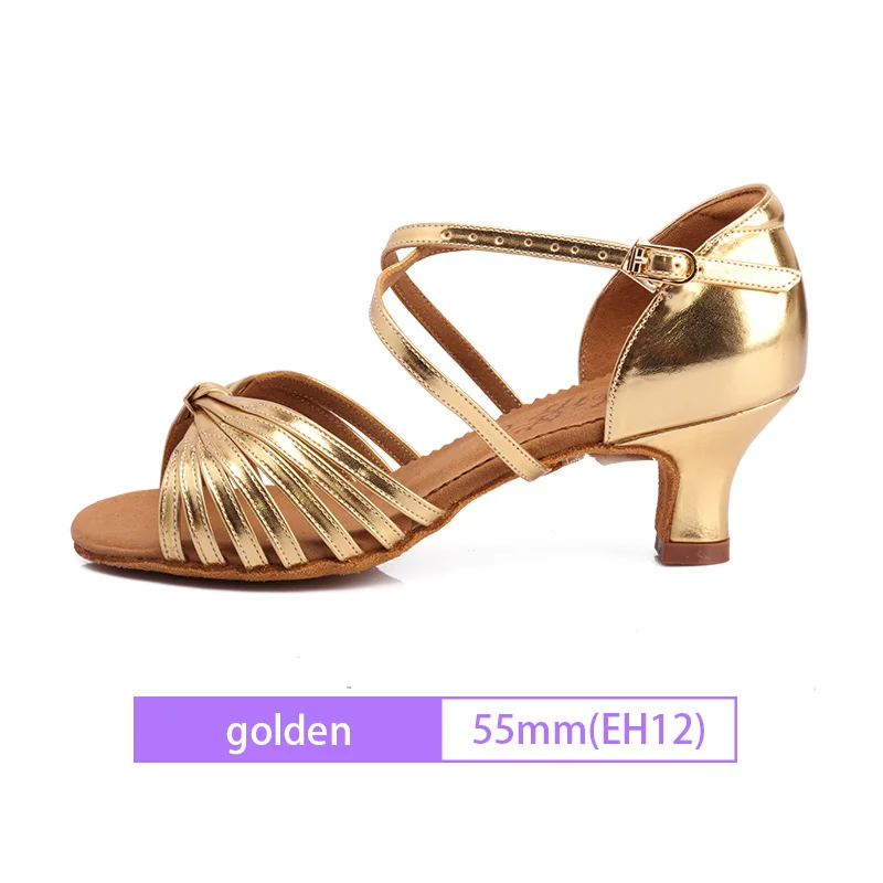 Bd-女性用ラテンダンスシューズ,ソフトソール,ミドルヒール