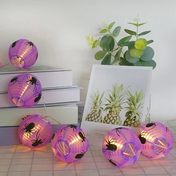 

New Spider String Lights Halloween Decoration Lights with 10 LED Beads Home Decoration Outdoor Night Light White Plastic LED Lig