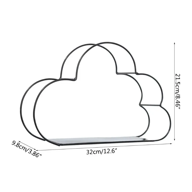 Mordern Cloud дизайнерская настенная плавающая полка, металлический железный стеллаж для хранения, органайзер, держатель для домашнего офиса, сделай сам, Декор