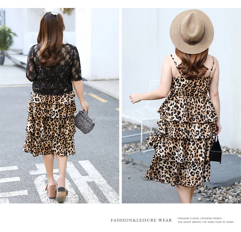 Summer Wear New Style Large GIRL'S Large Size Dress Plus-sized Elegant Camisole Cake Dress a Generation of Fat 1713