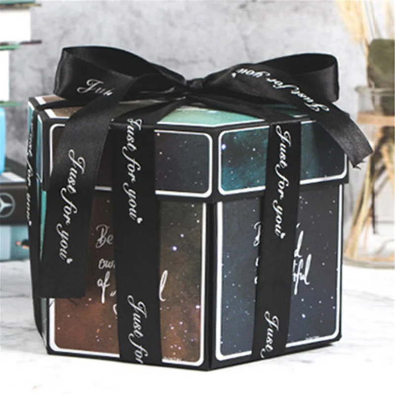 Шестигранный сюрприз вечерние Love Explosion Box DIY альбом для скрапбукинга на День Святого Валентина подарок для свадьбы дня рождения 15x15x15 см