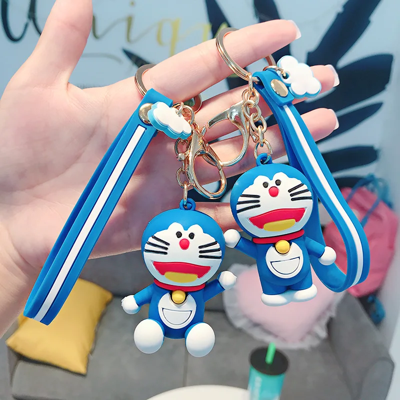 Новые милые Мультяшные брелки Doraemon из силикагеля брелок для женщин
