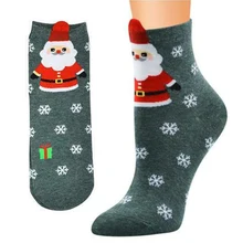 Рождественские носки для женщин Осень Зима Санта Клаус Олень узоры теплые носки женские носки AIC88
