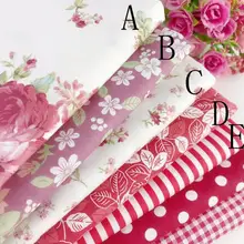 Delicate(50cmx50cm) Red Fat Quarter Bundle cotton Fabric Quilting fabric Home Textile Bedding Sewing Doll Cloth DIY