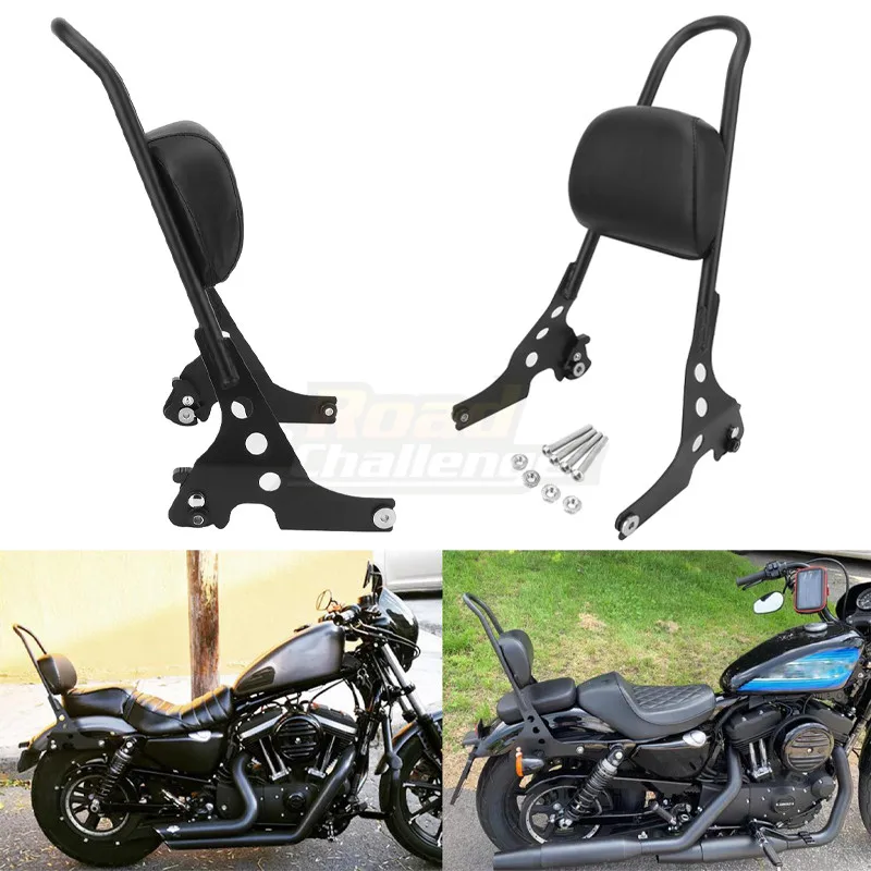 Motorcycle Back Rest Passenger Sissy Bar Backrest W/ Pad For