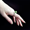 Bague de mariage Solitaire pour femmes, en Zircon 6 coupes spéciales, bague de carnaval de rêve, en Zircon, vert et blanc, couronne, WA11498W, nouvelle collection, 1989 ► Photo 3/6