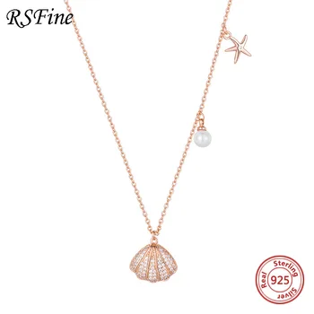 

Starfish shell necklace 925 Sterling Silver couple simple lover gift lovers For Women Fine jewelry famous brand Singapore chomel