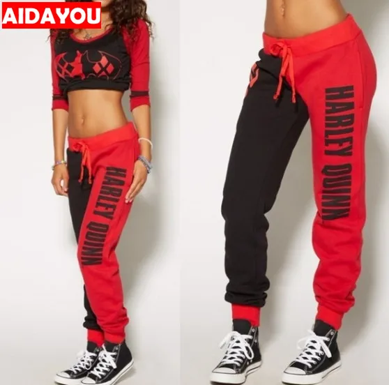 

Womens Casual Pants Suicide Squad Harley Quinn Joggers Trousers Ladies Tracksuit Bottoms Jogging Gym Pants Loungewear ouc566