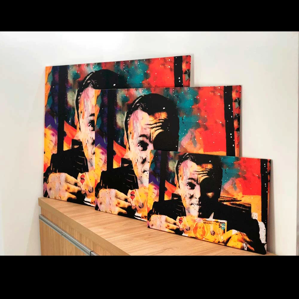 Kaufen HD Leinwand Drucken Home Wand Decor Kunst Malerei Wolf Von Der Wall Street Geld Spricht Abstrakte unFramed Leinwand Wand Kunst Unbesiegbar