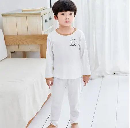 Home pajamas children's suits cute baby pajamas girls boys suitable for home service round neck casual cartoon 2-12 years old