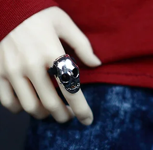 

D01-P582 children toy 1/3 uncle Doll Accessories BJD/SD Photo props Ancient silver enamel ring 1pcs