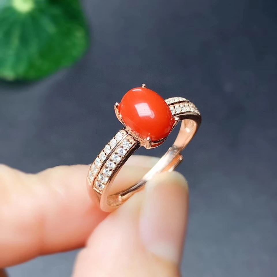 Buy Natural Red Coral Ring-women Ring-oval Cut Red Stone Ring for  Her-anniversary Gift for Wife-birthday Gift-birthstone Ring for Women  Online in India - Etsy