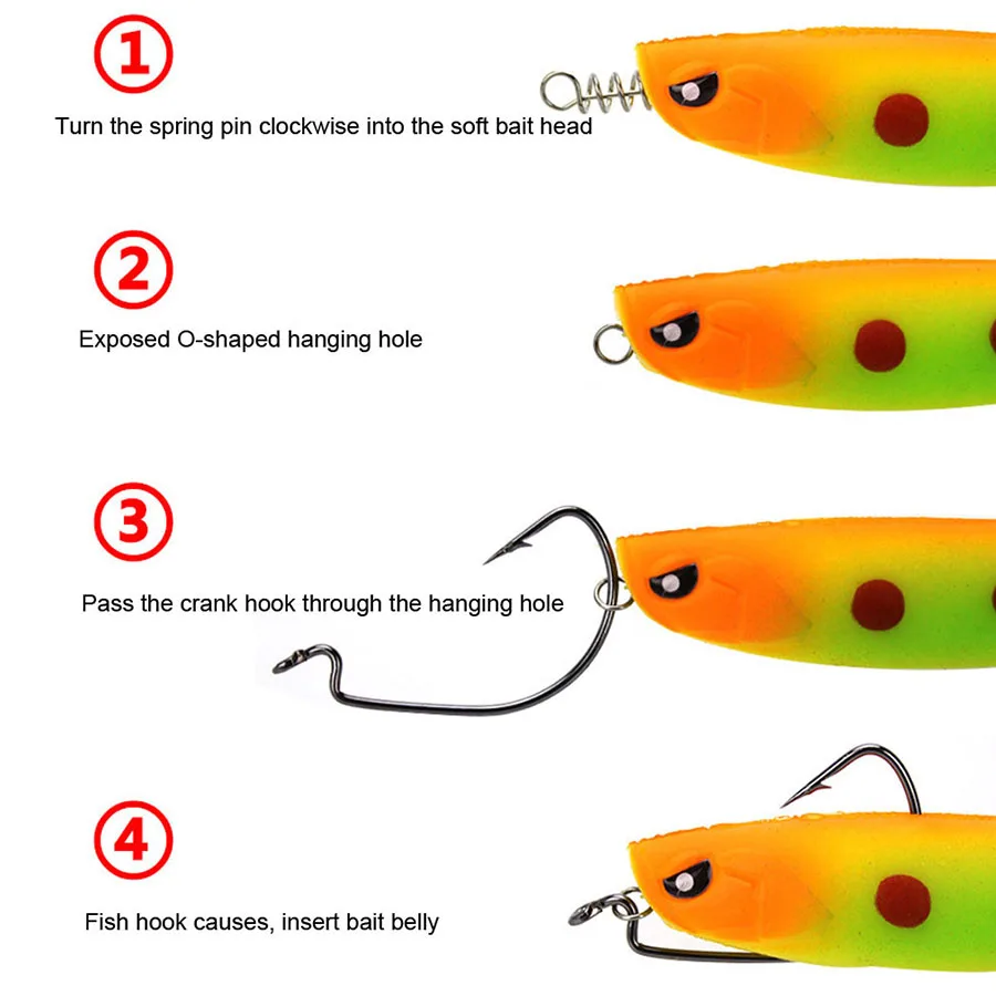 50 шт. или 100 шт. рыболовные шпильки/инструмент для крючков Центрирующие шпильки фиксированная защелка иглы пружинный кривошипный Поворотный замок для мягкой приманки/червя/Grub