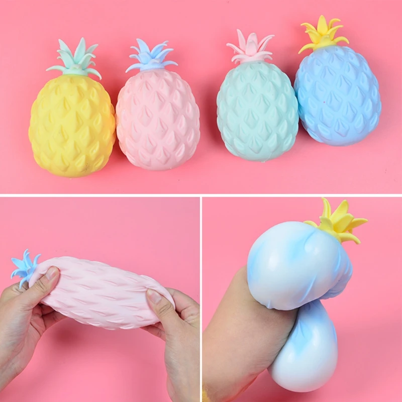 stress squeeze toy 8cm 10cm Small Pineapple, Squishy Pressing Kneading Stress Balls, Decompression Stress Relief Toy stress relieving ball