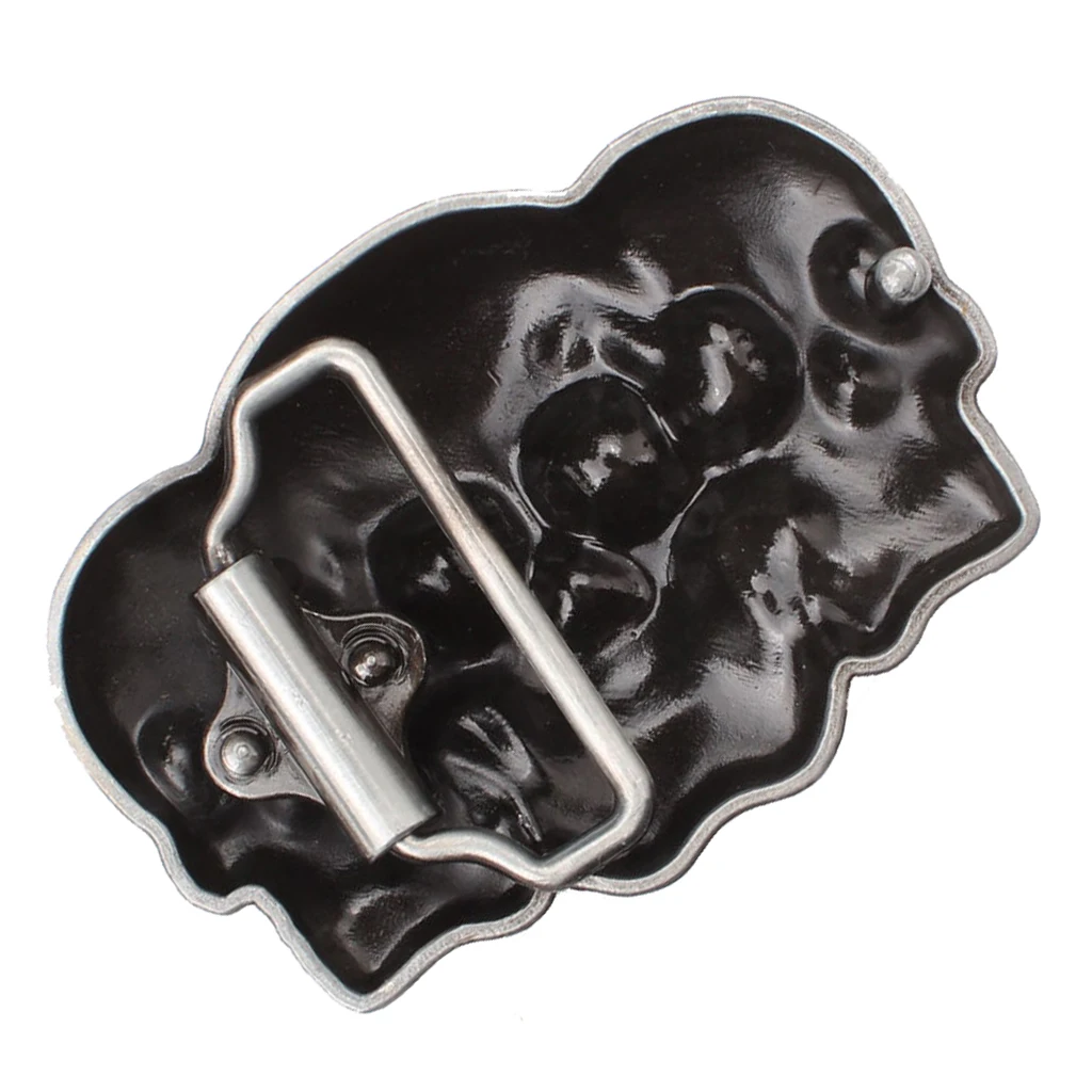 Vintage Western Belt Buckle 3D Skull Head Gothic Punk Rock Motorcycle Biker Gift