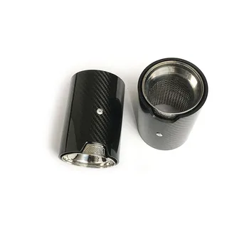 

high quality M standard true carbon fiber tail nozzle For BMW M3 M4 non-destructive modification exhaust pipe Tail throat mouth