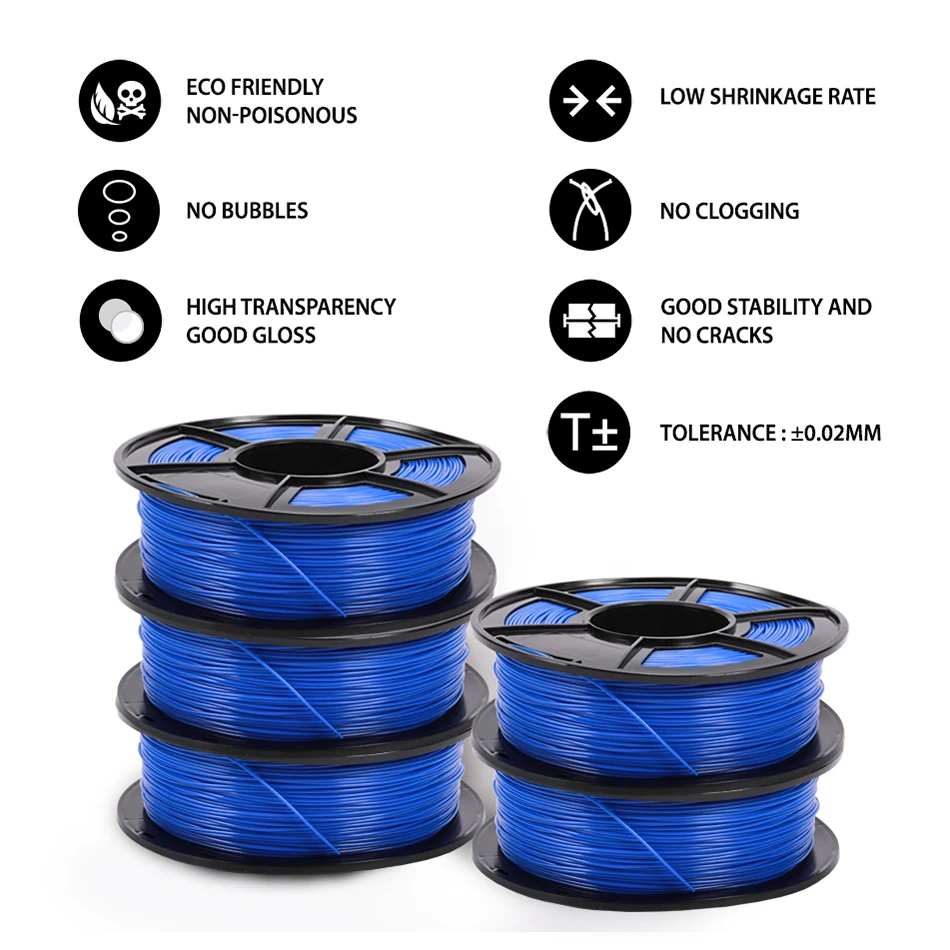 SUNLU PETG Filament 10KG 1.75MM 22LBS No Bubble Odorless Arrange Neatly  Good Toughness BIodegradable High Transparency - AliExpress