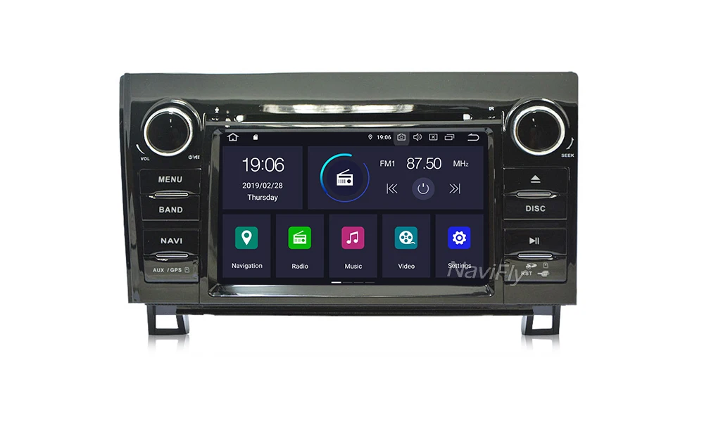 NaviFly ips DSP 4 Гб+ 64 ГБ Android 9,0 автомобильный dvd-радиоплеер для Toyota Tundra 2007-2013 Sequoia 2008- авто gps навигация wifi