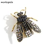 Morkopela Black Insect Brooch Pin Bee Rhinestone Brooches For Women Vintage Banquet Clothes Pins Scarf Clip Jewelry Broach ► Photo 1/6