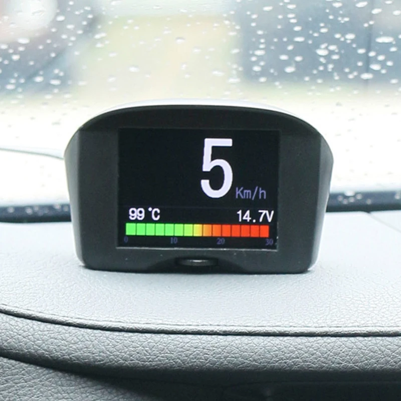 Автомобиль OBD HUD система Предупреждение о превышении скорости лобовое стекло напряжение сигнализации температура метр TD326