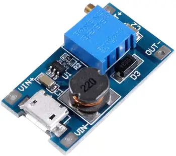 

Cuburtas MT3608 Mico USB DC Voltage Regulator Step Up Boost Converter Power Supply Module 2V-24V to 5V-28V 2A