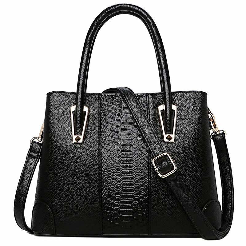 

Luxury Women Genuine Leather Handbag Crocodile Designer Female Shoulder Bag Ladies Tote Crossbody Bags For Women 2020 sac a main