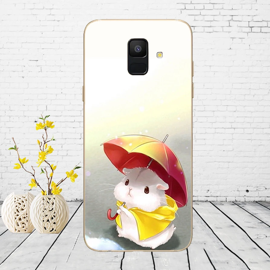Силиконовый чехол для телефона samsung Galaxy A6 Dual SIM SM A600 A600F мягкая ТПУ задняя крышка для samsung A6 Plus A605 A605F - Цвет: B17