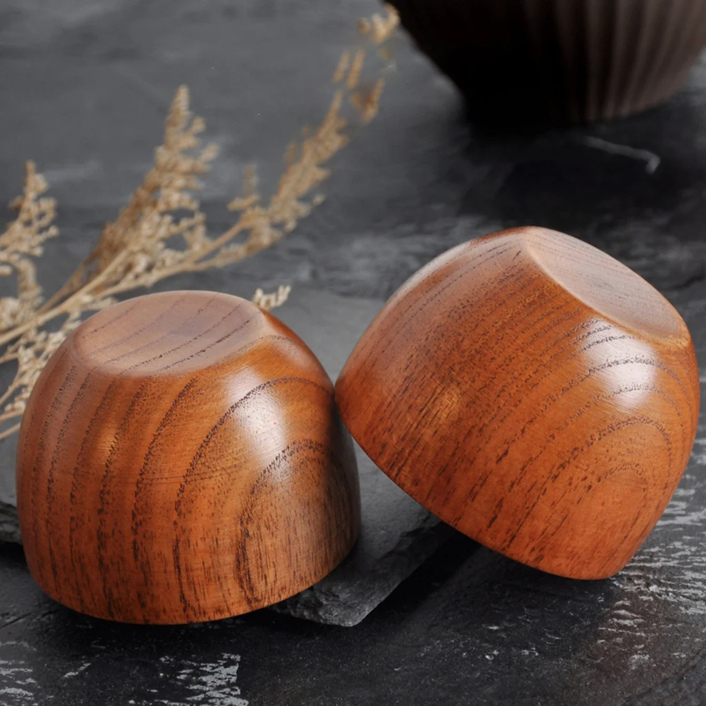 75ml Handmade Mini Wood Coffee Wine Tea Cup Mug For Juice Milk Eco Friendly