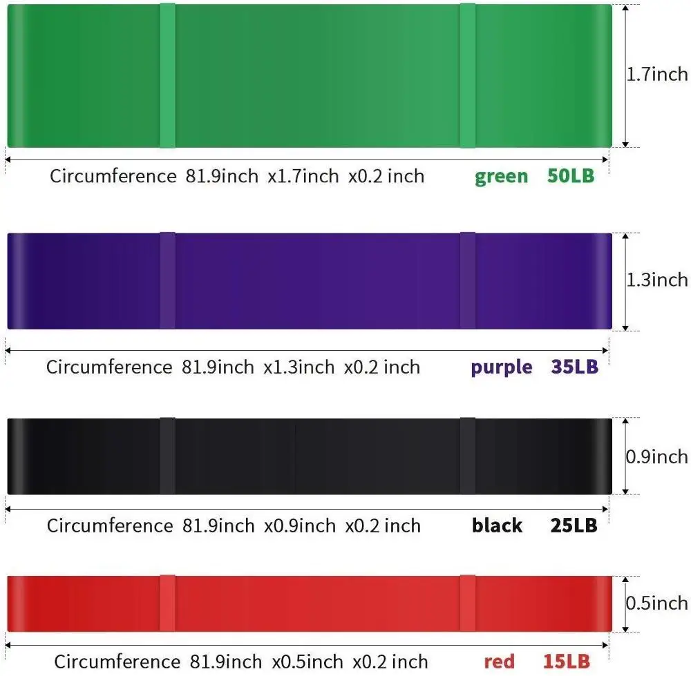 Набор из 4 натуральных латексная эластичная лента, набор для подтягивания опорных лент, эластичная подвижная лента, электроподъемные ленты для дома, тренажерного зала