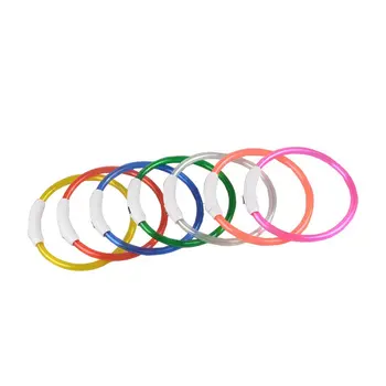 

Led Light With Dog Collar Silicone + Abs Teddy Golden Retriever Cat Collar Diy Charging Round Tube Collar Pet Supplies