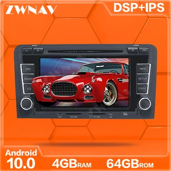 

IPS Android 10.0 4GB+64GB screen Car DVD Player GPS Navi For Audi A3 S3 2003- 2013 Auto Radio Stereo Multimedia Player Head Unit