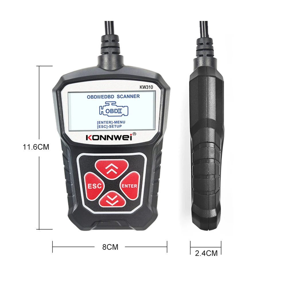 Автомобильный диагностический сканер KONNWEI KW310, OBD2 устройство для диагностики автомобиля на русском языке, лучше ELM327 | Автомобили и мотоциклы | АлиЭкспресс