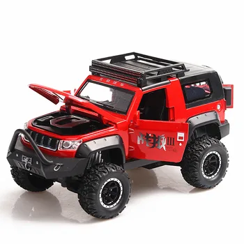 

1:32 Off-road SUV War wolf 3 with the same model with sound and light high simulation alloy toy car model toy for Metal Model